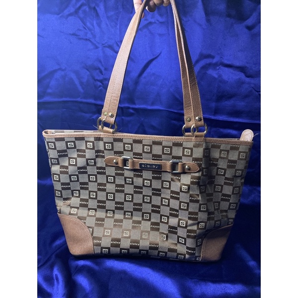 Tas Sisley Kanvas mix Authentic Leather Preloved