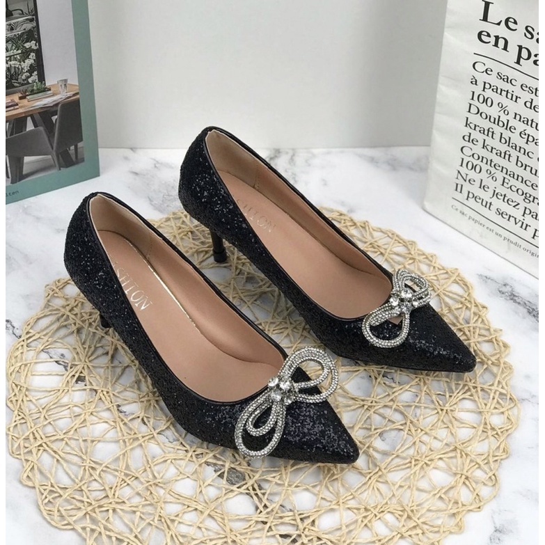 Heels 555 sepatu sendal wanita import realpict