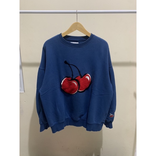 Kirsh Big Cherry Sweatshirt Blue