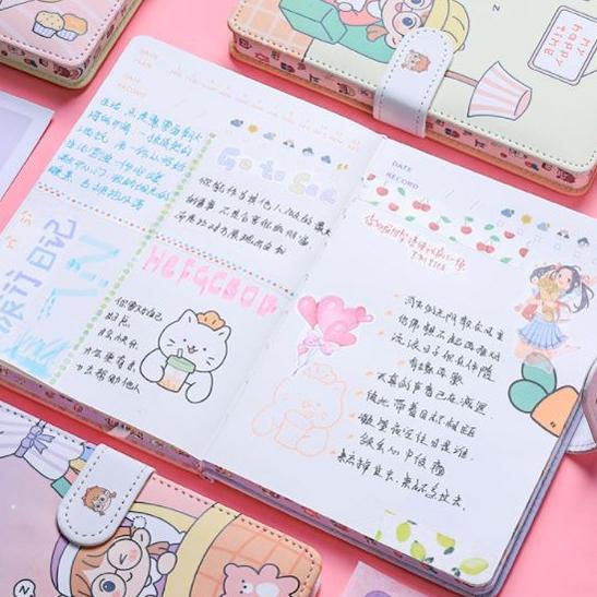 

Serbuuuu.. Buku notebook planner journal yearly monthly daily plan girl and fruit agenda lucu cute import MK973