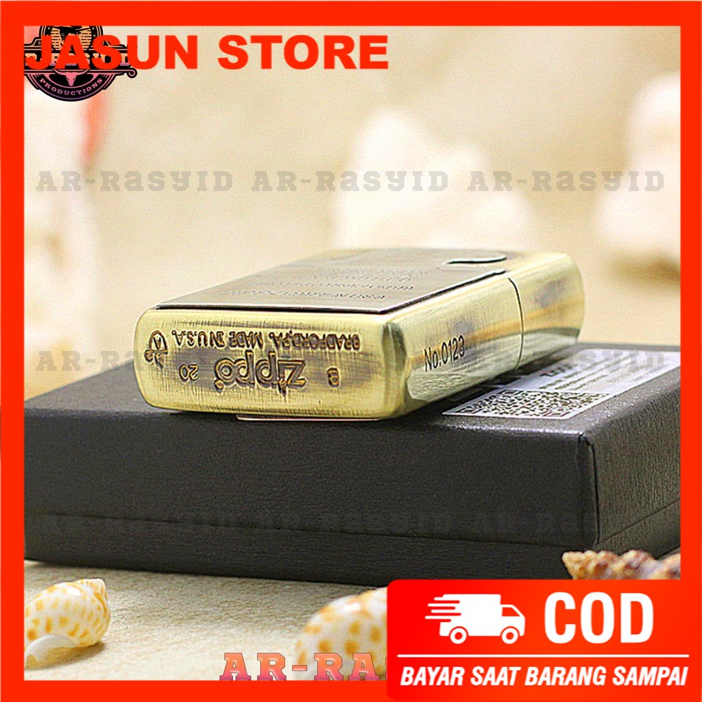 Korek Api Minyak Zippo Gold Ukir Motif Insert Zippo 167