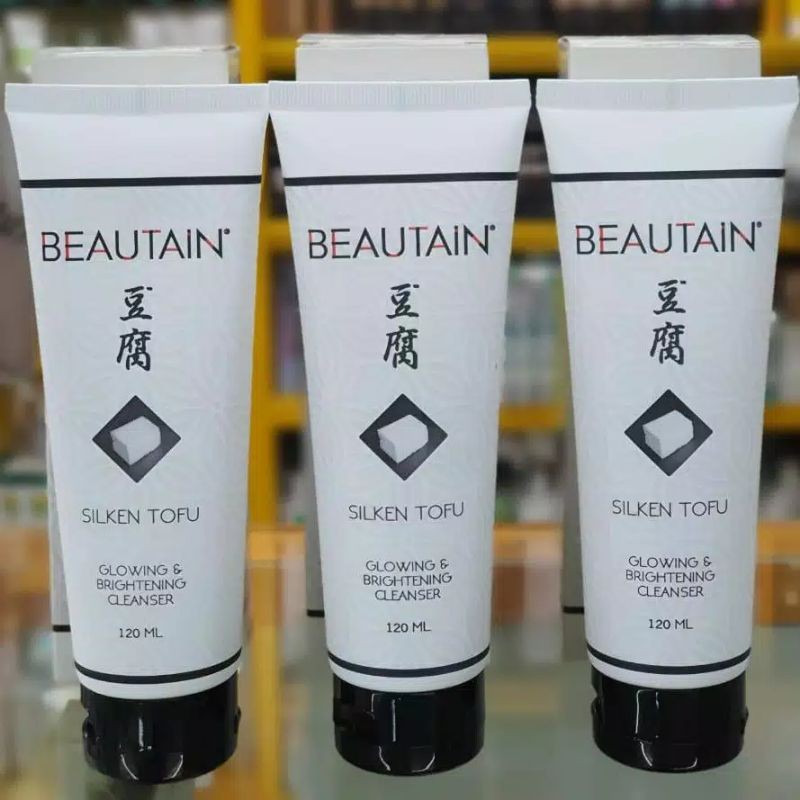 BEAUTAIN SILKEN TOFU GLOWING AND BRIGHTENING CLEANSER 120ML / CLEANSER BEAUTAIN / SABUN CUCI MUKA