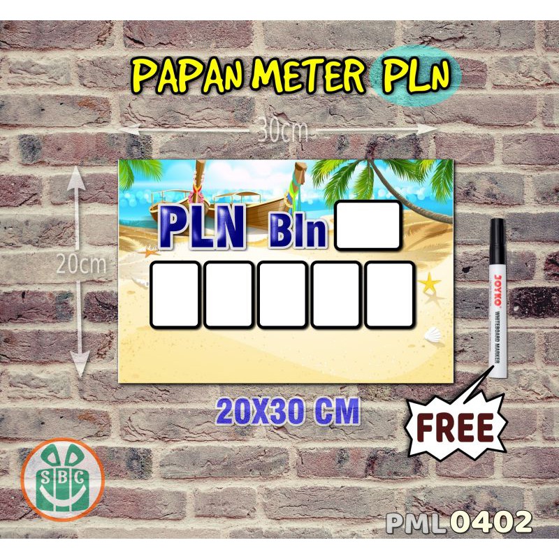 

Stokastik Papan Meter Listrik PLN PAM motif Unik - Tropical 02