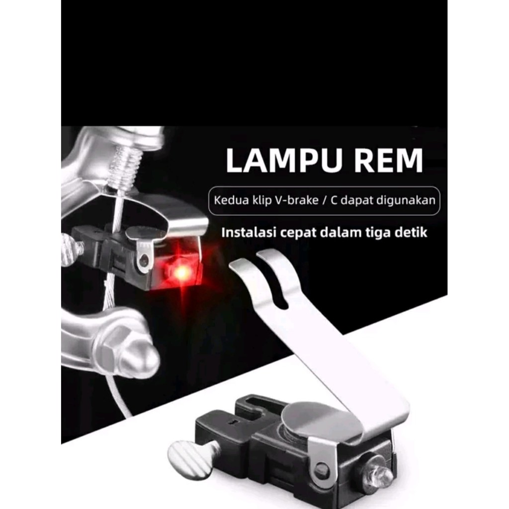 Lampu Rem Sepeda Led Lampu belakang Sepeda Baterai-Bicycle Brake Lamp-MTB