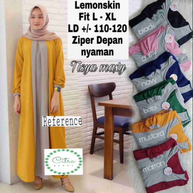 TISYA MAXY//LEMONSKIN fit L-Xl LD +/-110-120 ZIPER DEPAN NYAMAN