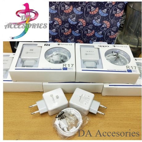 Tc R17 branded oppo, vivo, samsung, realme, xiaomi fastcharging 3.1a for Micro Usb Charger
