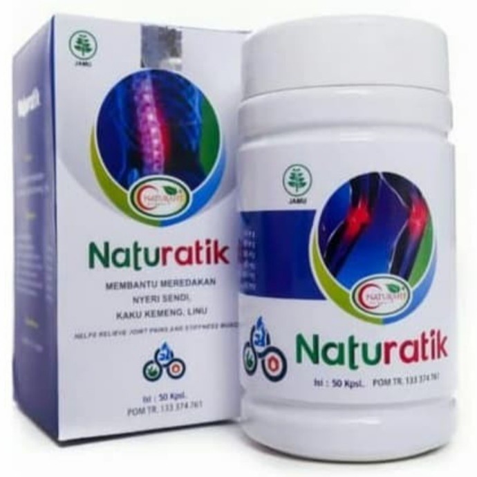 NATURATIK 50 KAPSUL HERBAL 100% OBAT ASAM URAT REUMATIK NYERI SENDI TERMURAH