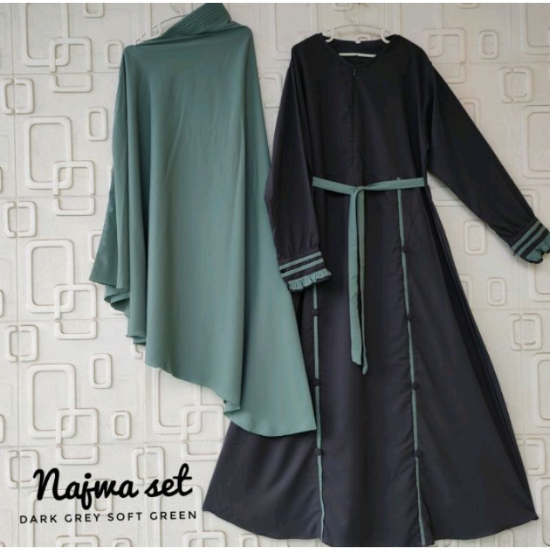 afhadahijrah set najwa gamis khimar cadar