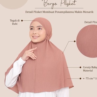 hijab instan plisket bergo plisket bergo Maryam plisket | Shopee Indonesia