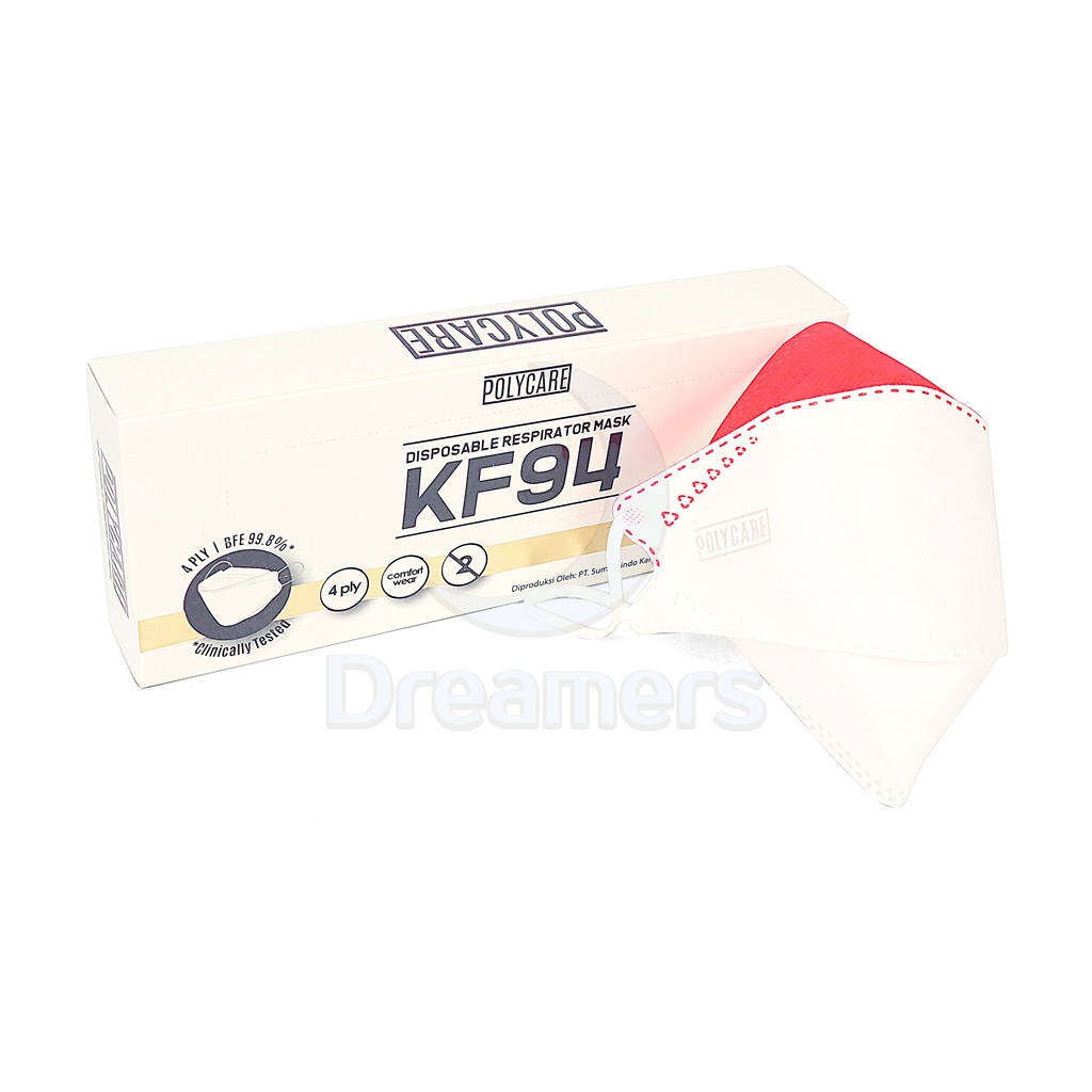 Masker EVO KF94 POLYCARE Merah Putih Indonesia