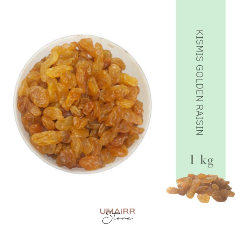 

KISMIS GOLDEN RAISIN 1KG / KISMIS ASAM MANIS / KISMIS GOLDEN RAISIN ASAM MANIS