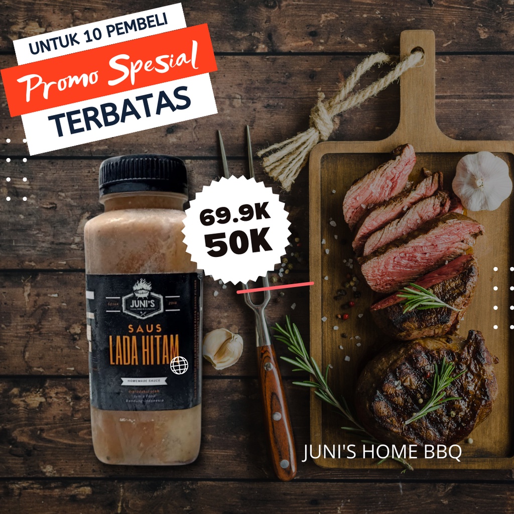 

SAUS STEAK BLACKPEPPER / LADA HITAM 500 ML JUNIS FOOD HALAL