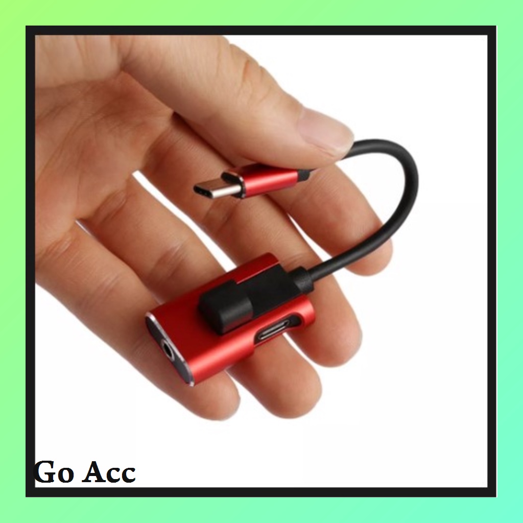 Kabel Data konektor Type C model key chain magnet to audio jack