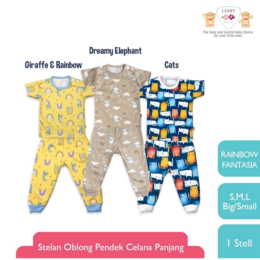 LIBBY SETELAN BAYI MOTIF RAINBOW FANTASIA / STEELAN BAYI / LIBBY