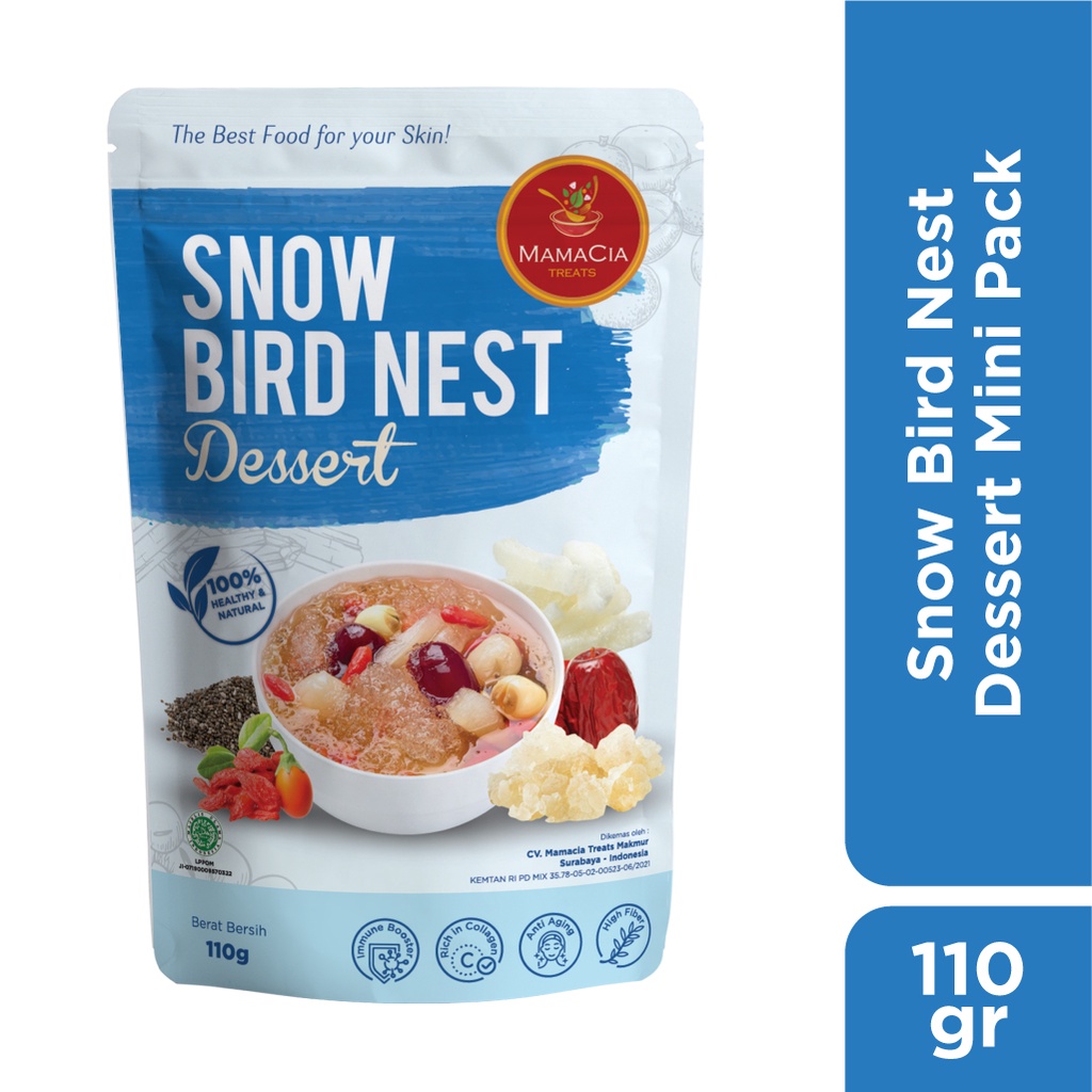 

Paket Snow Bird Nest Mamacia Treats Mini Pack (Teman Setia Peach Gum)