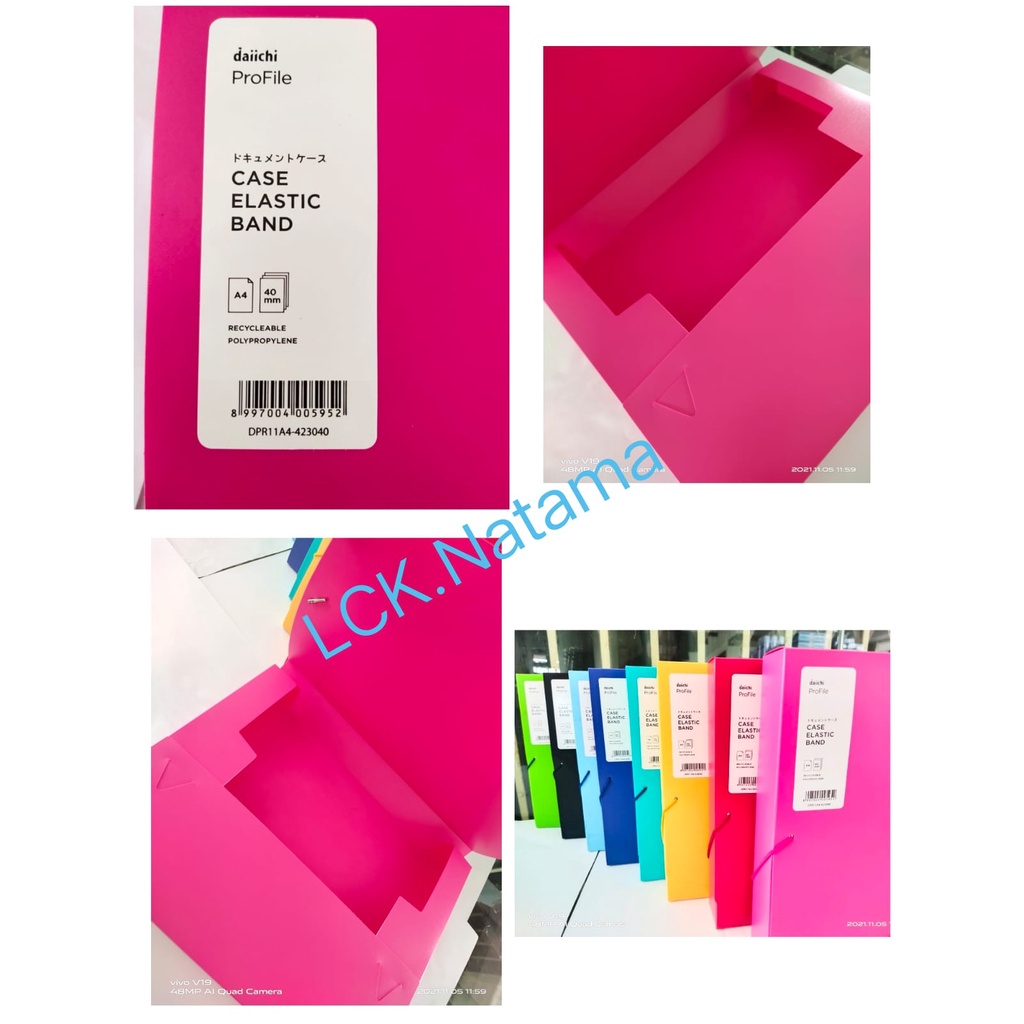 

DAIICHI DPR Case Elastic Band A4 40mm Colours - map penyimpan dokumen
