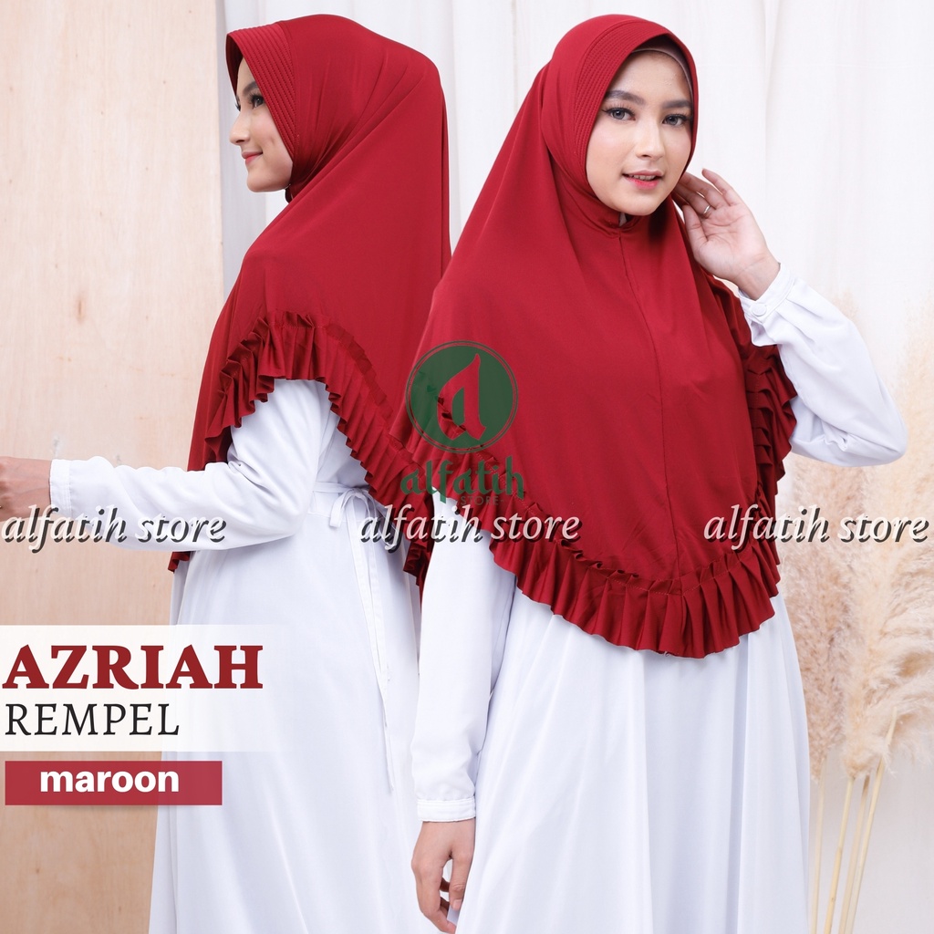 HIJAB DAILY AZRIAH REMPEL JUMBO BERGO REMPEL HIJAB INSTAN JILBAB INSTAN KERUDUNG KHIMAR