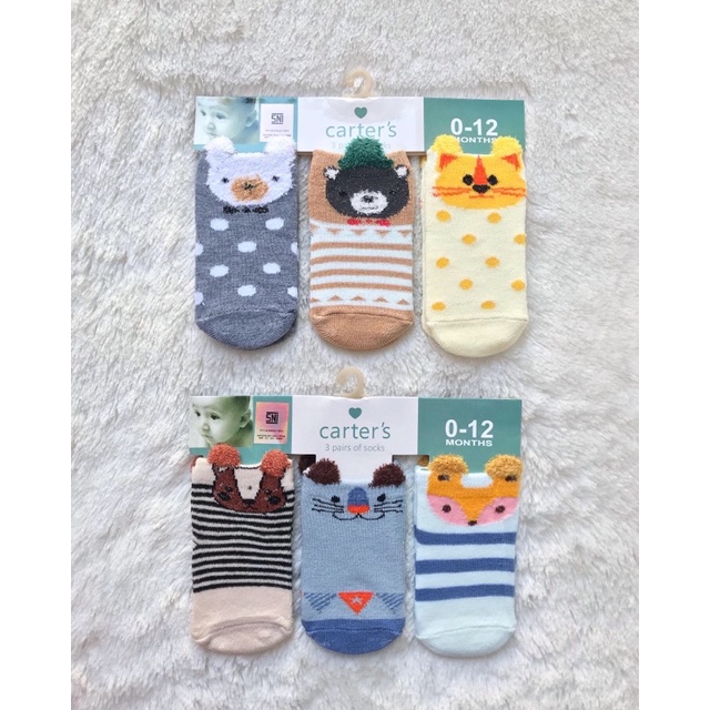 Kaos Kaki Bayi Carter / Baby Carter's Socks 3 in 1 / 0-12 Months