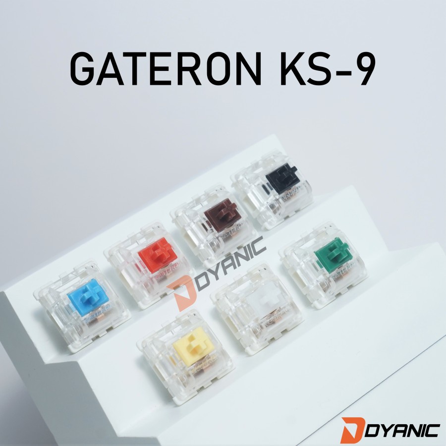 GATERON Mechanical Switch - BLUE,RED,BROWN,BLACK,GREEN,YELLOW &amp; CLEAR