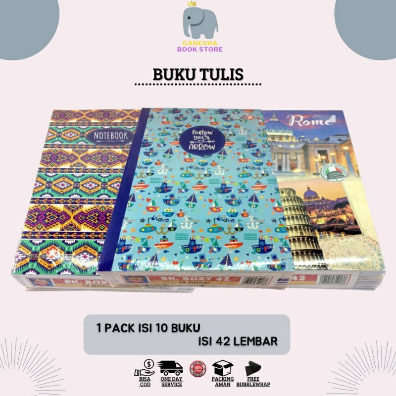 

BUKU TULIS PAPER STAR 1 PAK NYA ISI 10 BUKU.