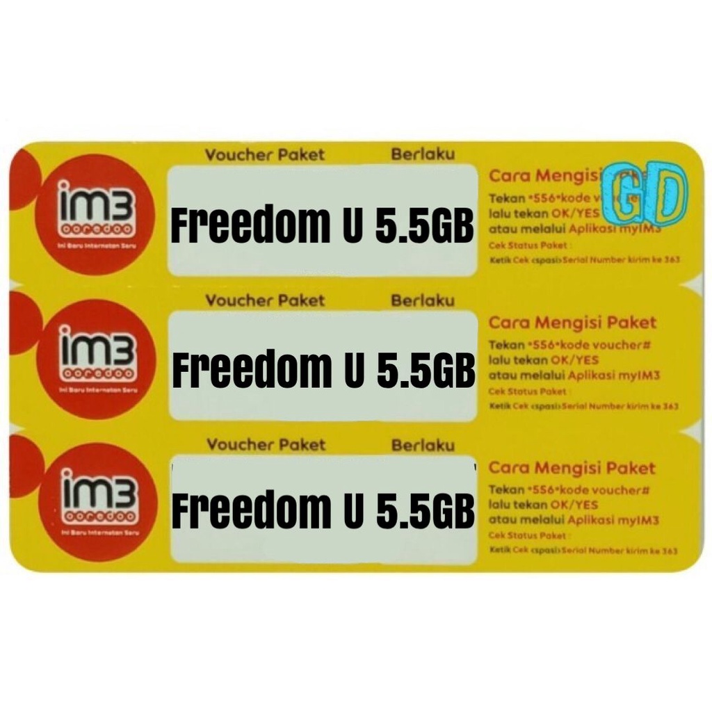 Voucher Indosat FREEDOM U 5.5GB