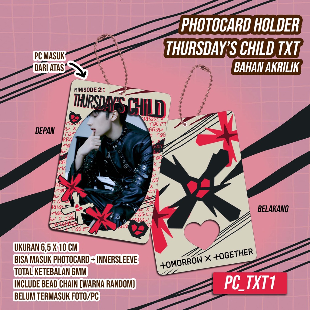 Photocard/PC Holder Akrilik - Thursday's Child TXT