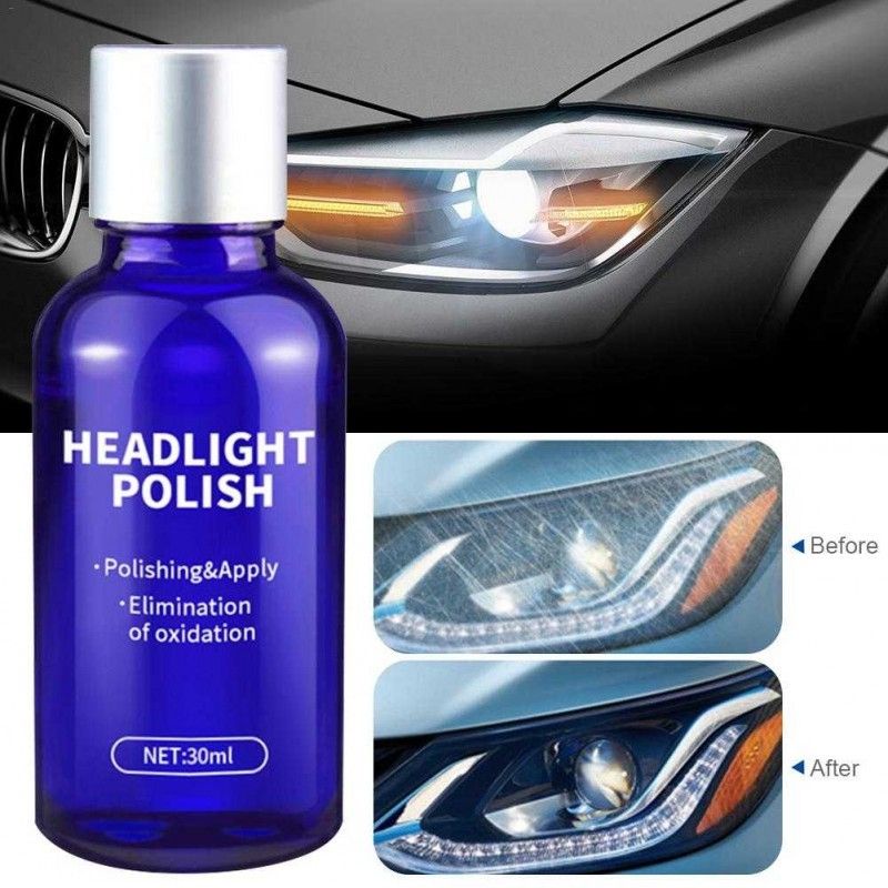 Headlight Polish Pemutih kaca lampu mobil dan motor yang Kuning dan kusam