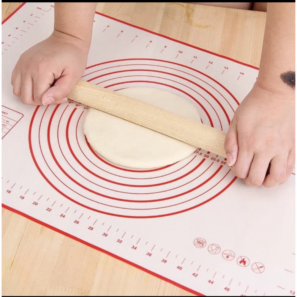 Tatakan Alas Adonan Silikon 60 x 40cm-Red