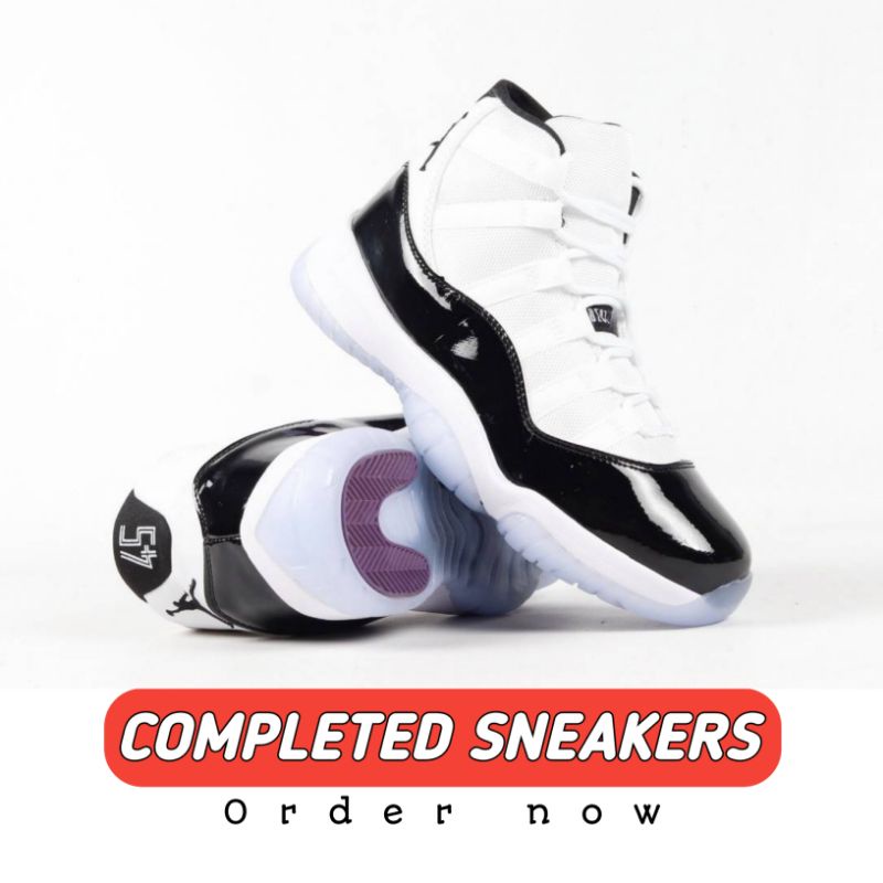 SEPATU AIRR JORDAN 11 RETRO CONCORD WHITE