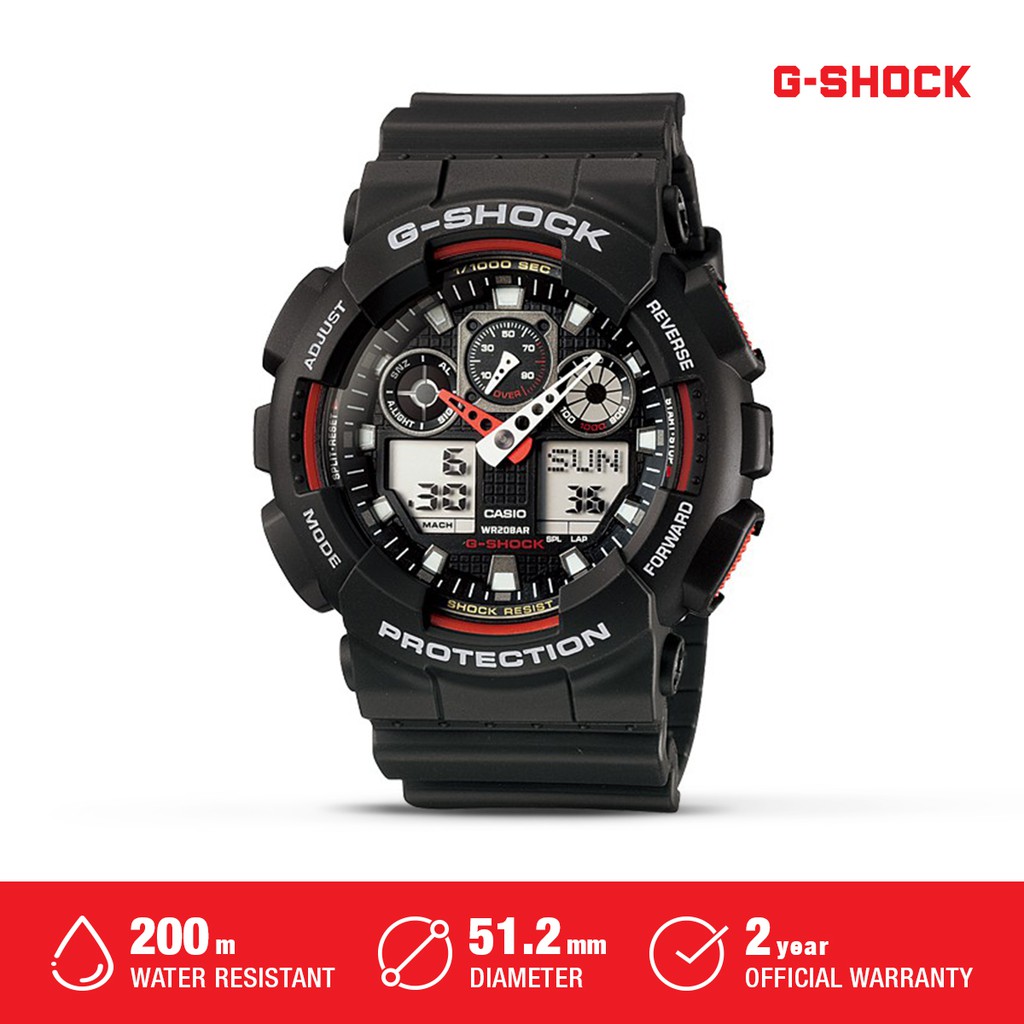 Casio G-Shock Magnetic Resistant Original Jam Tangan Pria GA-100-1A4DR Waterproof