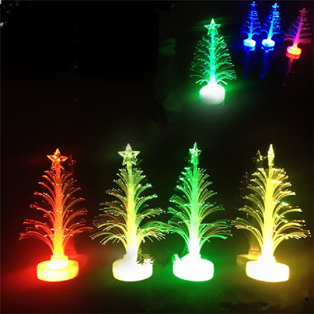 [tiantianbaofu] Colorful LED Fiber Optic Nightlight Christmas Tree Lamp Light Children Xmas Gift Boutique