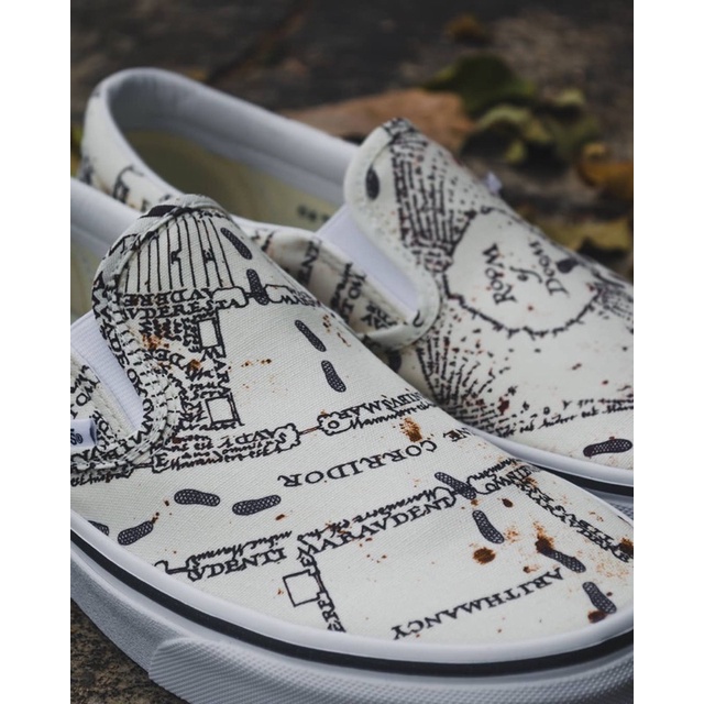 VANS SLIP-ON X HARRY POTTER “MARAUNDERS MAP“ (RARE ITEM) ORIGINAL 100%