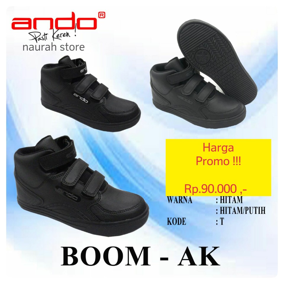 Sepatu Ringan Anak TK SD Hitam Merah 100 Asli Original ARDILES GS
