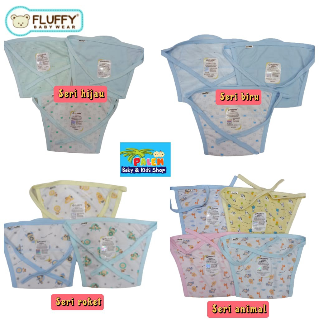 popok kain tali bayi fluffy lembut newborn (3 pc)