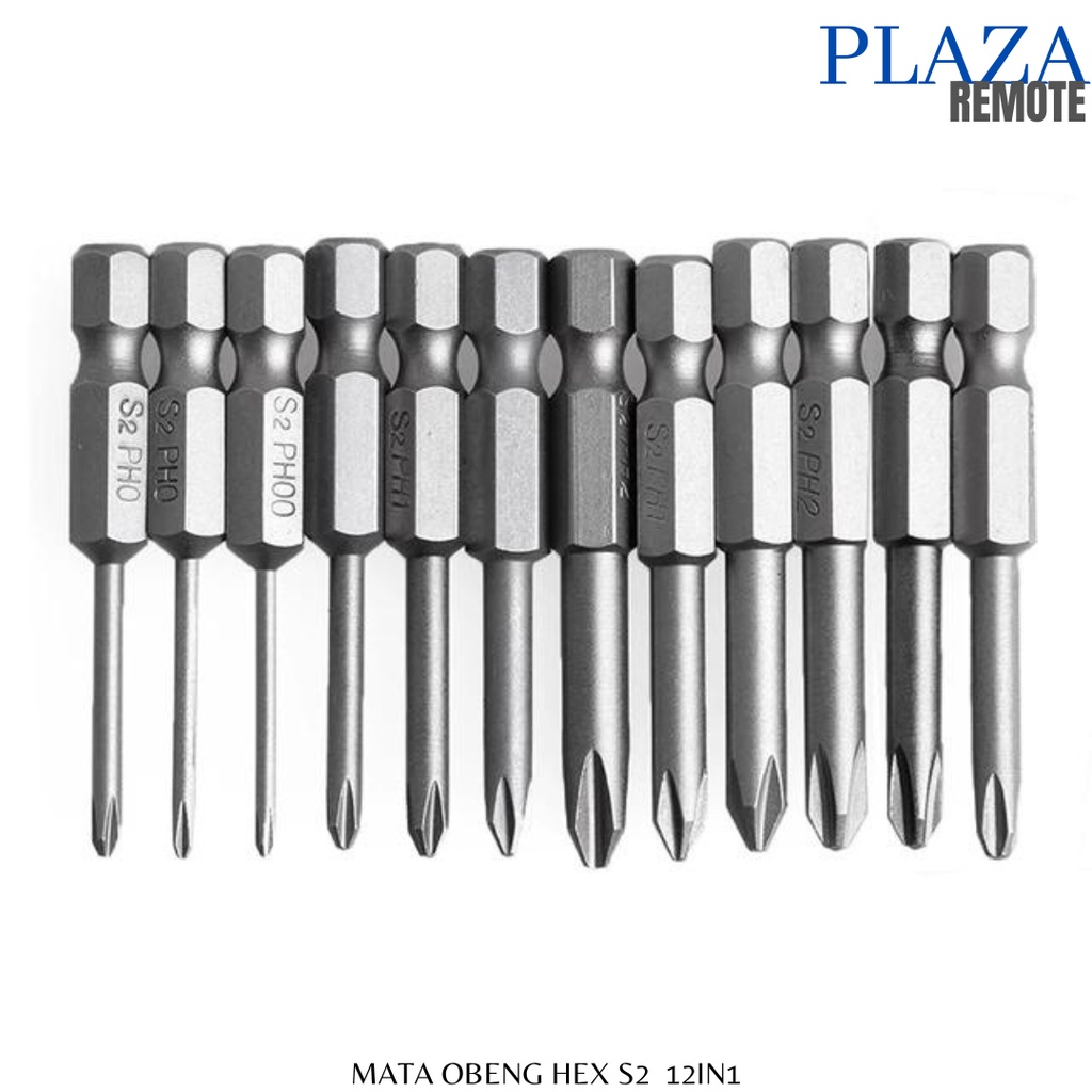 MATA OBENG HEX SHANK S2 BAJA STAINLESS 1/4 INCH 12IN1