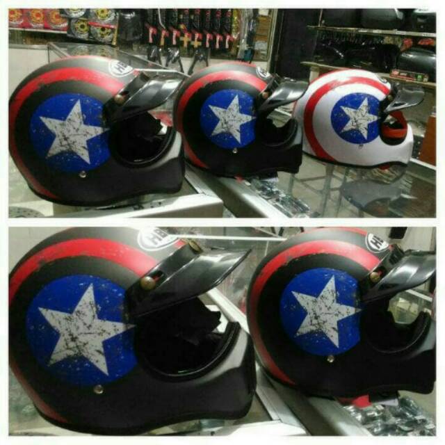 Helm cakil hbc motif bintang
