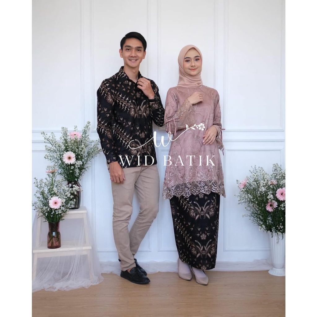 KHANSABATIK [JUMBO] TERMURAH! DIANA 2 KEBAYA TERBARU BATIK COUPLE BROKAT WANITA/BAJU PASANGAN/KEMEJA LAMARAN ADIVA BROKAT