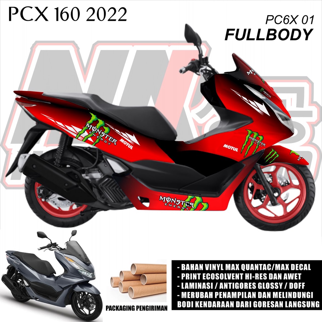 PC6X 1 DECAL STICKER PCX 160 2022  MONSTER ENERGY FULLBODY