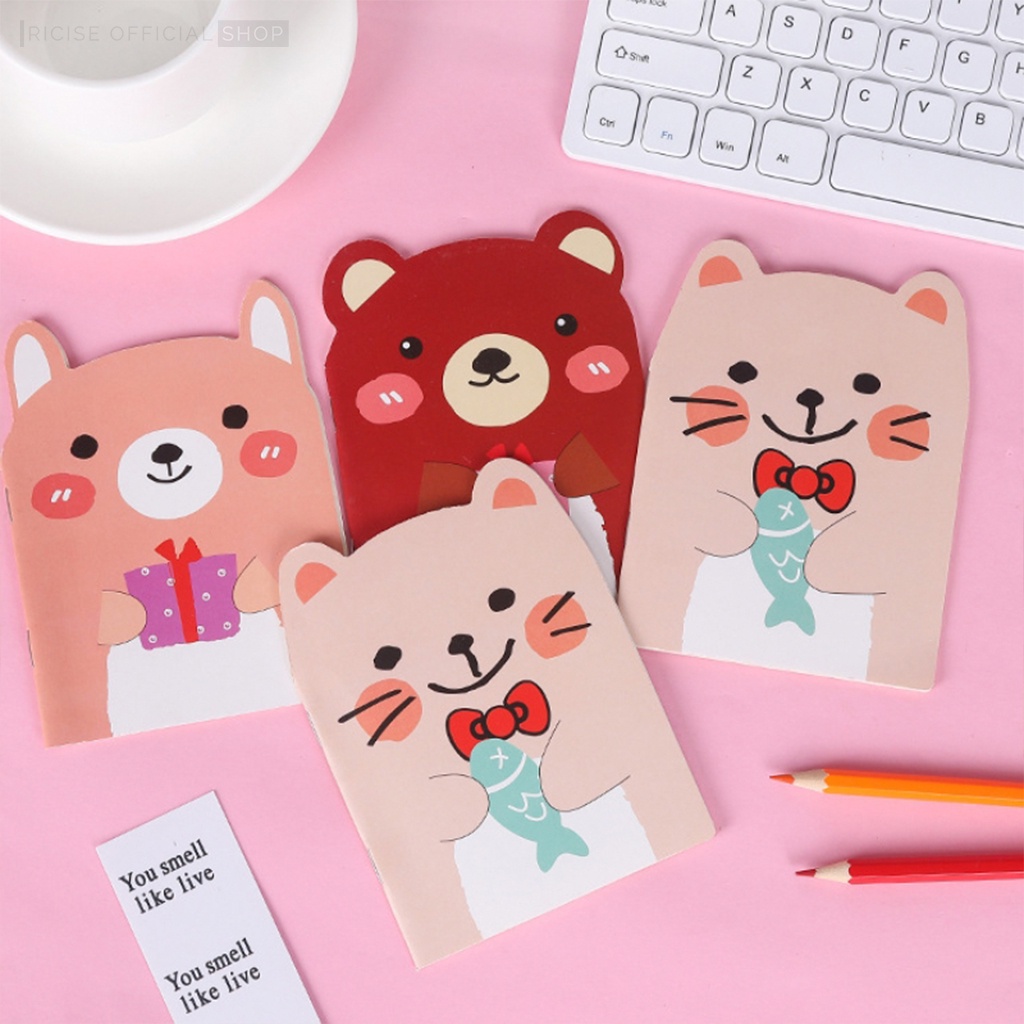 

RICISESTORE - Memo Note Paper Notepad Memo Pad Aesthetic Bentuk Hewan Lucu Paper Notepad Untuk Sekolah Kantor - STA30