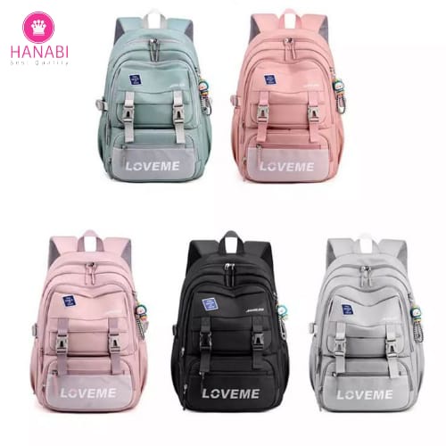 HANABI - Tas ransel sekolah LOVEME tas cewe remaja