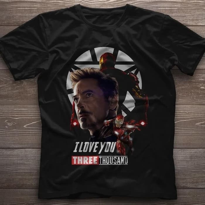 KAOS PAKAIAN BAJU T SHIRT AVENGERS END GAME IRONMAN I LOVE YOU 3000