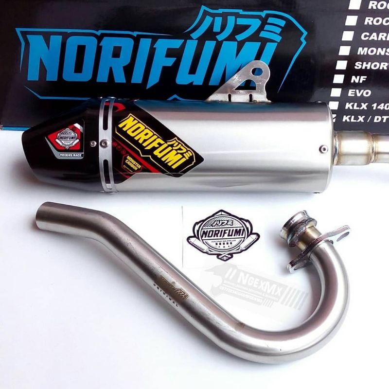 KNALPOT NORIFUMI MONSTER CARBON CRF150 ORIGINAL NON MEGABOOM