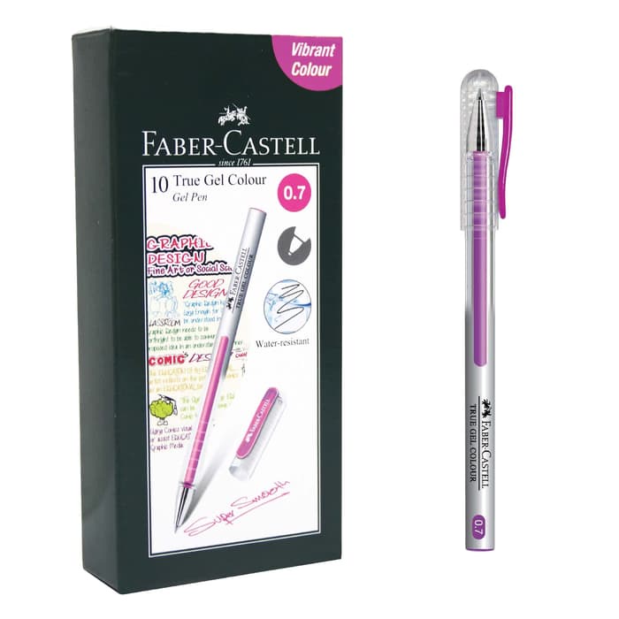 

MURAH Faber-Castell True Gel Pen -- Pink Ink 0.7 mm