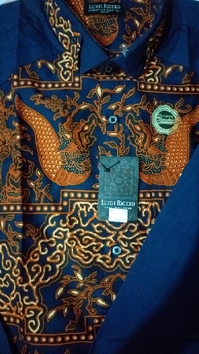 Luigi Riccio Kemeja Batik Pria Kombinasi Brown Series Lsr208.01