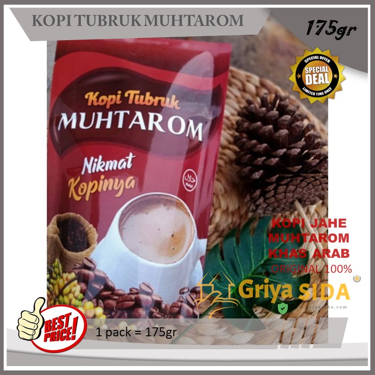 Kopi tubruk Muhtarom 125 gr kopi rempah kopi ARAB MUHTAROM Fresh Asli Bubuk Giling Halus