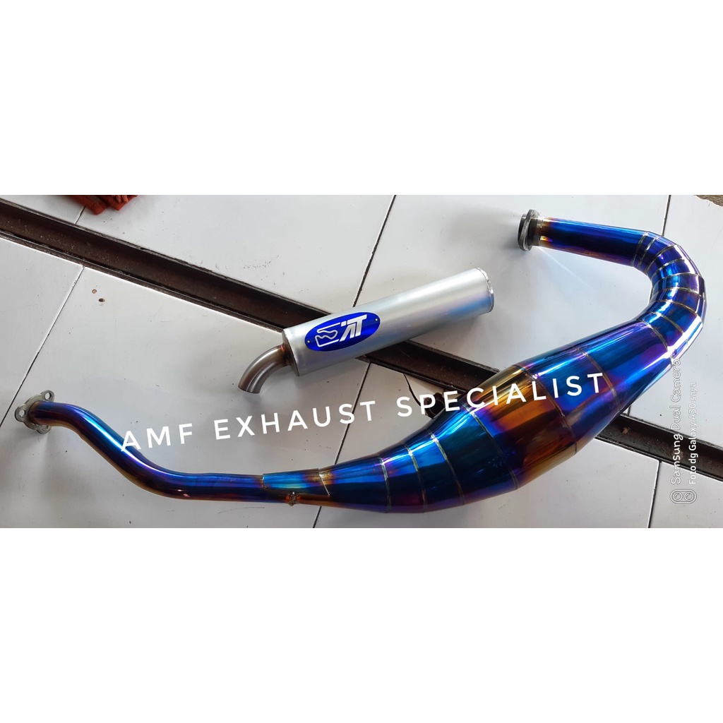 Knalpot Aitech Blue bluemoon Ninja R Rr Ss model cobra