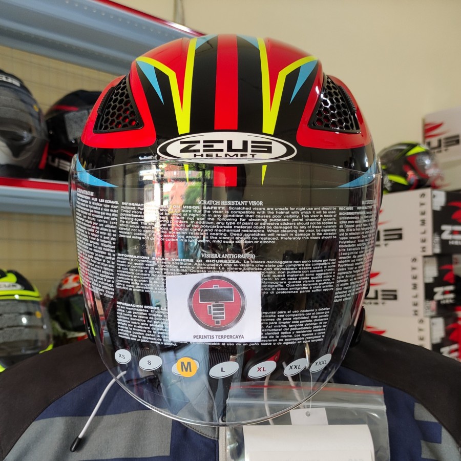 ZEUS ZS610 DRED 027 YELLOW BLUE - Helm Zeus ZS 610-1