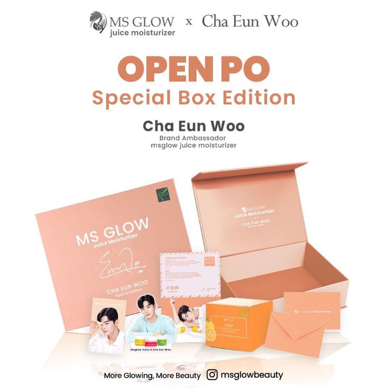 READY STOCK SIAP KIRIM MS GLOW x CHA EUN WOO / CHA EUN WOO MS GLOW / FREE PHOTOCARD CHA EUN WOO / MS