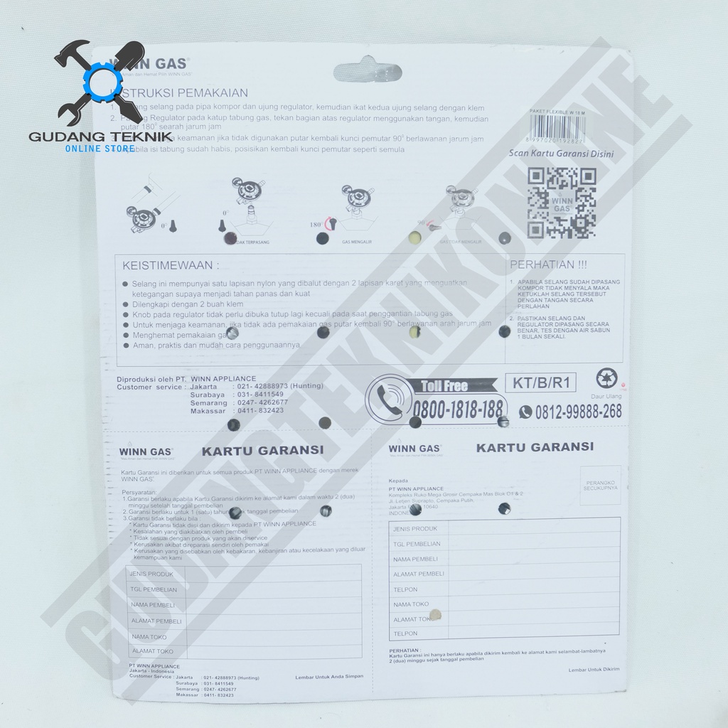 PAKET Regulator Selang Gas SET WINN GAS SNI / Regulator SELANG SPIRAL Gas Lpg WINNGASS WINGGAS