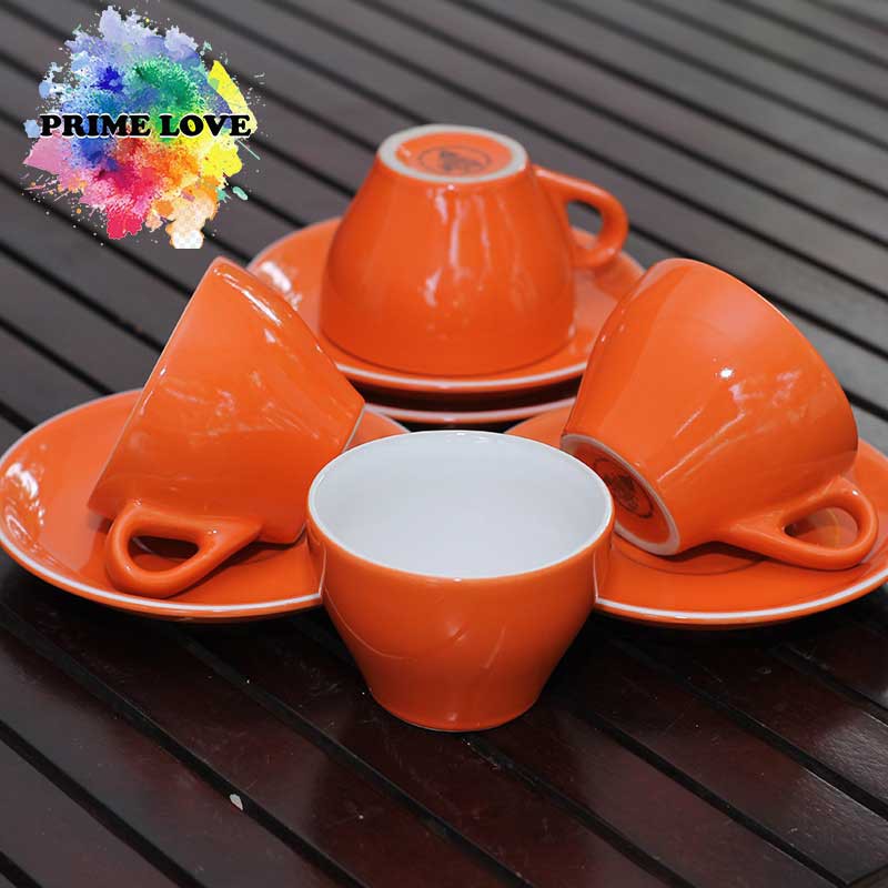 4PCS Gelas Cangkir Set Keramik Perlengkapan Cafe untuk Cangkir Kopi Late Gelas Teh dan Kado Souvenir - CS200